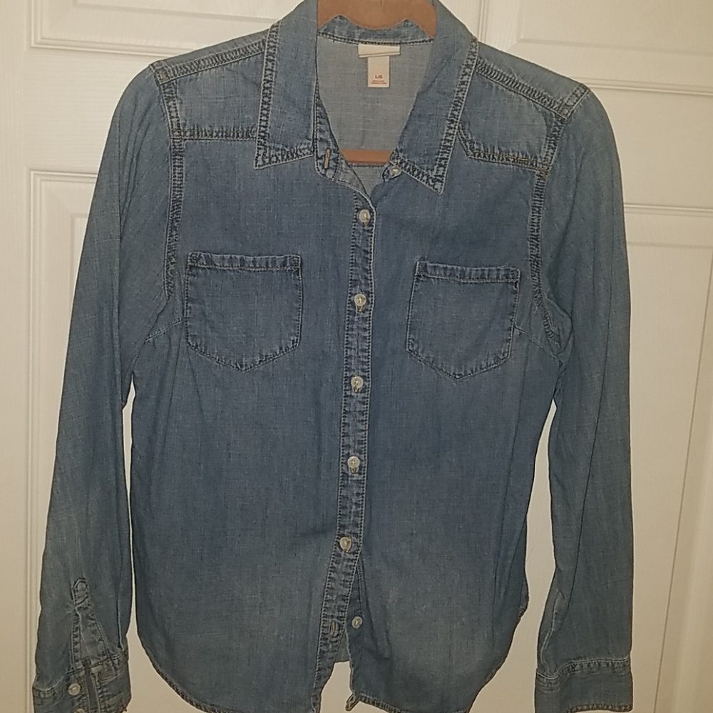 Jean long sleeve shirt